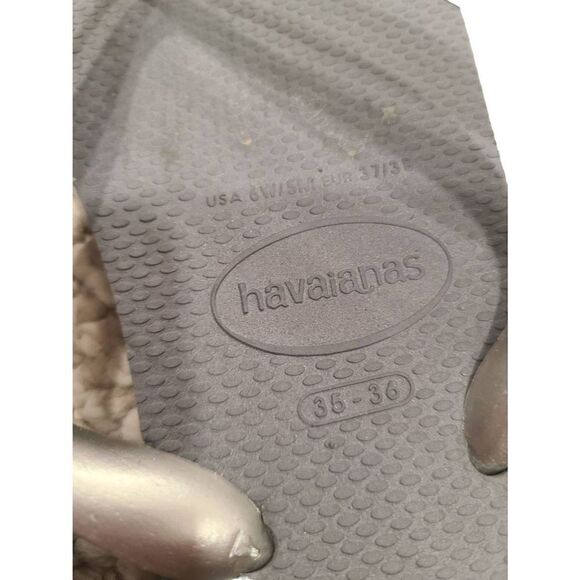 Havaianas Flip Flops Sandals Womens 6W/5M US Gray Open Toe Comfortable Slip On - Picture 4 of 5
